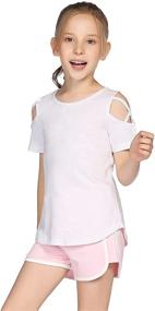 img 3 attached to 💃 Stylish 'Greatchy' Girls' Casual Shoulder-Sleeved T-Shirt - Tops, Tees & Blouses