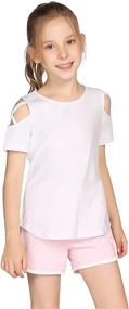 img 4 attached to 💃 Stylish 'Greatchy' Girls' Casual Shoulder-Sleeved T-Shirt - Tops, Tees & Blouses