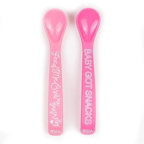 img 4 attached to 🍼 Bella Tunno Silicone Baby Spoon 2 Pack - Ideal for Babies & Toddlers - Teething & Gentle on Gums - Wonder Spoons - Feed Me/Baby Got Snacks