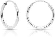 white gold round endless earrings logo