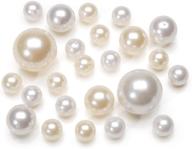 🌟 dazzling darice ivory and white pearl beads (34pc) – ideal for craft projects, garland, beadwork, vase filler and beyond – conveniently stringable round beads – 3 assorted sizes per package logo