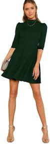 img 1 attached to Floerns Women's Flare Dress: Elegant Black Fashion for Women's Clothing, Suiting & Blazers