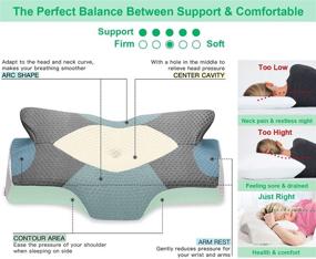 img 3 attached to Elviros Cervical Ergonomic Orthopedic Contoured Bedding