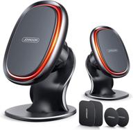 📲 【2 pack】 joyroom magnetic phone car mount with 6 super strong magnets for dashboard, universal iphone car holder 360° rotation, compatible with iphone 12 pro max/12 mini/12/11/xs, samsung, and more logo