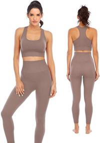 img 4 attached to Stretchy Women's Seamless Leggings for Workout and Everyday Wear in Lingerie, Sleep & Lounge
