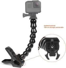 img 1 attached to 📷 D&F Jaws Flex Clamp Mount and 360° Goose Neck Arm - GoPro Hero 8/7/6/5/4/(2018), DJI OSMO Action, SJCAM, YI Camera Accessories