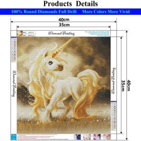 img 1 attached to 🦄 Diamond Painting Kit for Adults - Full Drill Cute Unicorn 5D Diamond Gem Art Kit - Crystal Rhinestone Embroidery Painting Set - Perfect Beginner Gift