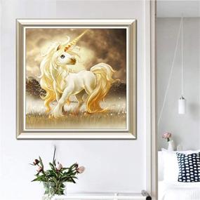 img 2 attached to 🦄 Diamond Painting Kit for Adults - Full Drill Cute Unicorn 5D Diamond Gem Art Kit - Crystal Rhinestone Embroidery Painting Set - Perfect Beginner Gift