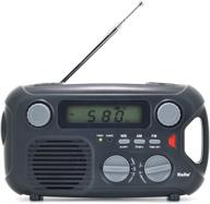 📻 kaito ka580 digital solar dynamo crank emergency radio with real-time alert, mp3 player & phone charger (black) logo