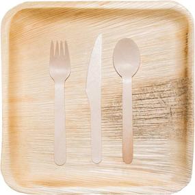 img 1 attached to 🌱 BluePlanetHub Disposable Wooden Knives - 100% Natural Birchwood, Eco-Friendly Alternative to Plastic Cutlery, Biodegradable & Compostable Party Supplies, Pack of 100 Knives