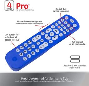 img 1 attached to 📺 Универсальный пульт ДУ GE с подсветкой - Samsung, Vizio, LG, Sony, Sharp, Roku, Apple TV, TCL, Panasonic, Smart TV, стриминговые плееры, Blu-Ray, DVD - синий на 4 устройства (Модель: 45764)