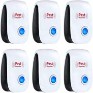 🐭 merratric 6 pack electronic ultrasonic pest repellers - indoor plug in pest control repellent for mice, cockroach, spider, ant, mosquito, bug, insect - ultrasonic technology logo