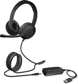 img 4 attached to 🎧 Cyber Acoustics Stereo Headset with USB or 3.5mm Connection, USB Control Module, Noise Cancelling Mic & Adjustable Mic Boom for PC, Mac, Classroom, Home, Office - AC-5812