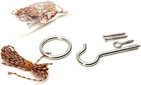 img 1 attached to Iparts Hook and Ring Swing Heavy-Duty DIY 🔨 Kit - Hardware, String Ring Toss Game, Set of 2