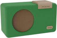 🎵 smpl retro green music player with one-touch controls, audiobooks + mp3, high-quality sound, durable wooden enclosure, 4gb usb included with 40 nostalgic hits, live technical support logo