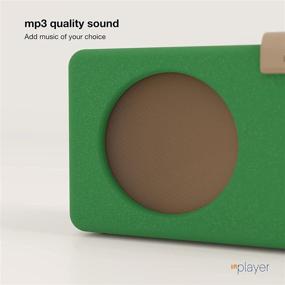 img 1 attached to 🎵 Простой музыкальный плеер SMPL в ретро стиле зеленого цвета с управлением одним касанием, аудиокнигами + MP3, высококачественным звуком, прочным деревянным корпусом, USB на 4 ГБ в комплекте с 40 ностальгическими хитами, поддержка в реальном времени.