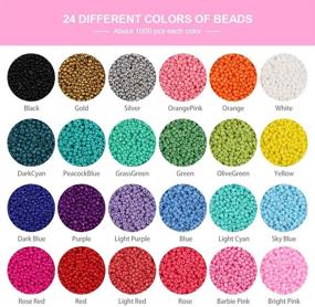 img 3 attached to Yochus 24000pcs Glass Seed Beads: Colorful 2mm Craft Beads Kit for DIY Jewelry Making