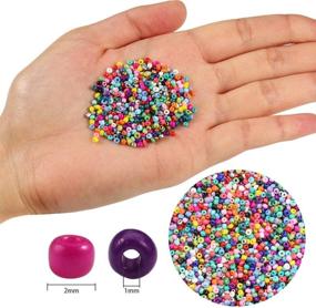 img 2 attached to Yochus 24000pcs Glass Seed Beads: Colorful 2mm Craft Beads Kit for DIY Jewelry Making