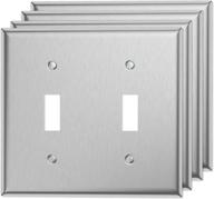 double switch plates stainless faceplate logo