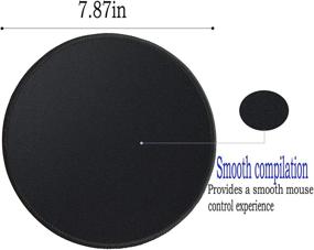 img 1 attached to Gimnor 3 пакета округлых ковриков для мыши с простроченными краями - нескользящее резиновое основание - черный, размер 7.87 х 7.87 дюймов.