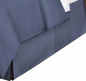 img 3 attached to 👖 Full Size Blue Jean Bed Skirt by Belles &amp; Whistles - 400 Thread Count