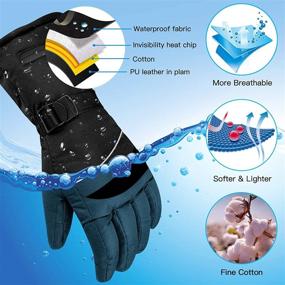 img 1 attached to 🧤 Stay Warm and Connected: CENGOY Heated Gloves for Men and Women - Adjustable Temperature, Touchscreen, Waterproof, Ideal for Outdoor Activities