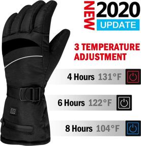 img 3 attached to 🧤 Stay Warm and Connected: CENGOY Heated Gloves for Men and Women - Adjustable Temperature, Touchscreen, Waterproof, Ideal for Outdoor Activities