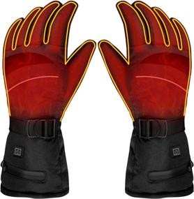 img 4 attached to 🧤 Stay Warm and Connected: CENGOY Heated Gloves for Men and Women - Adjustable Temperature, Touchscreen, Waterproof, Ideal for Outdoor Activities