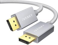 🔌 высокоскоростной кабель displayport: ivanky кабель dp 6,6 футов/2 м (4k@60 гц, 2k@165 гц, 2k@144 гц) логотип