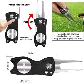 img 1 attached to 🏌️ CLORIS Golf Club Cleaning Kit with Retractable Groove Cleaner Brush, Microfiber Waffle Pattern Towel, Golf Divot Tool, Portable Storage Bag - Ideal Golf Accessories for Men and Women