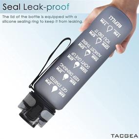 img 1 attached to TACGEA Motivational Leakproof Outdoor Fitness