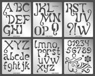 premium aleks melnyk #76 metal journal stencils - 2 inch, alphabet letter number kit, stainless steel (6pcs) – ideal for wood burning, pyrography, engraving, crafting, diy logo