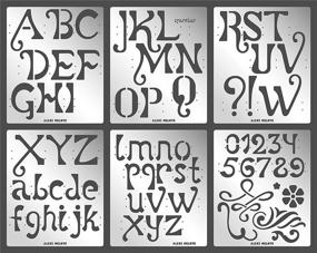 img 2 attached to Premium Aleks Melnyk #76 Metal Journal Stencils - 2 inch, Alphabet Letter Number kit, Stainless Steel (6PCS) – Ideal for Wood Burning, Pyrography, Engraving, Crafting, DIY