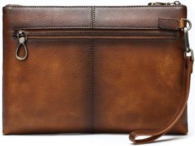 img 1 attached to Classy and Chic: NIUCUNZH Genuine Leather Clutch Handbag for Effortless Style