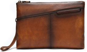 img 2 attached to Classy and Chic: NIUCUNZH Genuine Leather Clutch Handbag for Effortless Style