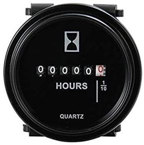 img 1 attached to ⏲️ ZHELIOSMX Waterproof Round Mechanical Hour Meter for Boat, Truck, Trailer, Golf Carts, Vehicles, Generators - 12V, 24V, 36V, 48V, 60V, 80V