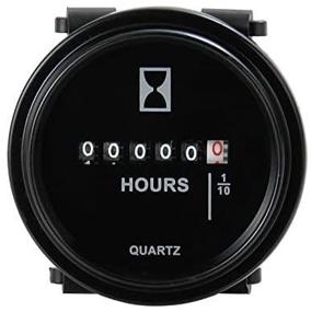 img 4 attached to ⏲️ ZHELIOSMX Waterproof Round Mechanical Hour Meter for Boat, Truck, Trailer, Golf Carts, Vehicles, Generators - 12V, 24V, 36V, 48V, 60V, 80V