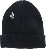 🎩 black volcom boys' stone beanie - optimized accessories for boys logo