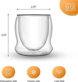 img 3 attached to 🍷 JoyJolt Cosmo Double Walled Stemless Wine Glasses - Stylish Insulated Glassware for White & Red Wine - Set of 2 Elegant 10 oz Glasses