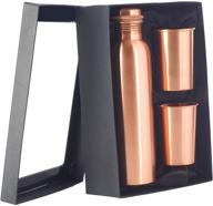 🧪 100% pure solid copper bottle and glasses set (34 oz) - perfect gift for copper enthusiasts logo