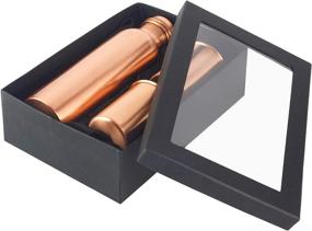 img 2 attached to 🧪 100% Pure Solid Copper Bottle and Glasses Set (34 Oz) - Perfect Gift for Copper Enthusiasts