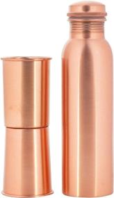 img 1 attached to 🧪 100% Pure Solid Copper Bottle and Glasses Set (34 Oz) - Perfect Gift for Copper Enthusiasts