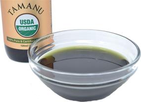 img 1 attached to Сертифицированное USDA превосходное натуральное органическое масло Таману - 100% чистое, холодного отжима, нерафинированное, первого отжима (4 унции / 120 мл) - Преимущества для лица, волос и ухода за кожей - Эффективный натуральный увлажнитель