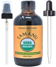 img 4 attached to Сертифицированное USDA превосходное натуральное органическое масло Таману - 100% чистое, холодного отжима, нерафинированное, первого отжима (4 унции / 120 мл) - Преимущества для лица, волос и ухода за кожей - Эффективный натуральный увлажнитель