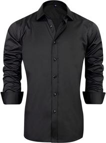 img 4 attached to 👕 Стильные обычные рубашки с эластичными рукавами от J VER: комфорт и мода в одном!