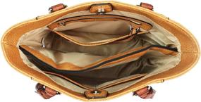 img 1 attached to Women's Handbags & Wallets: Two Tone Mahogany Concealed Carry Purse