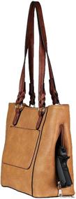 img 2 attached to Women's Handbags & Wallets: Two Tone Mahogany Concealed Carry Purse