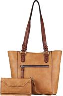 women's handbags & wallets: two tone mahogany concealed carry purse logo