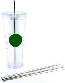 img 3 attached to 🚀 Enhance Your Travel Mug Experience with 2 Venti Stainless Steel CocoStraw Replacement Straws for Hot & Cold Drinks!