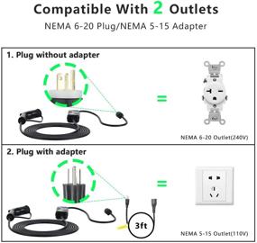 img 3 attached to 🔌 Кабель зарядного устройства для электромобилей Southking уровня 1-2 (85-265 В, 10/20 А), портативная станция для зарядки электромобилей Chevy Volt, Tesla Model и всех типов 1 (стандарт SAE J1772) - совместима с NEMA6-20 и NEMA5-150